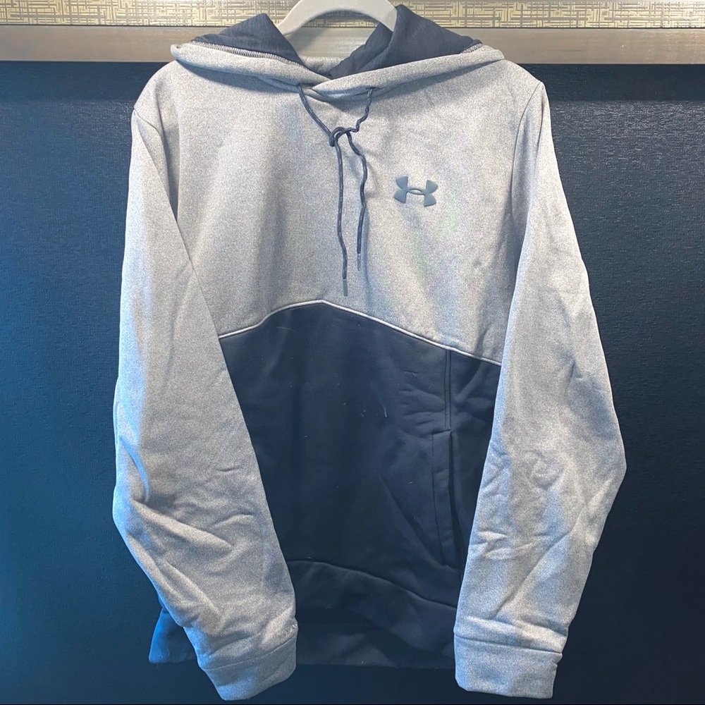 Under Armour Black/Grey Athletic Hoodie - Mens Large